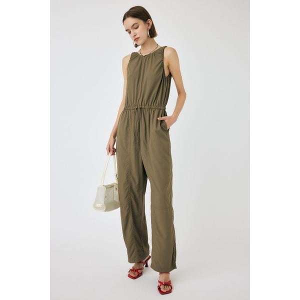 moussy NYLON GATHER ジャンプスーツ　ブラック マウジー MOUSSY NYLON GATHER ジャンプスーツ （BLK