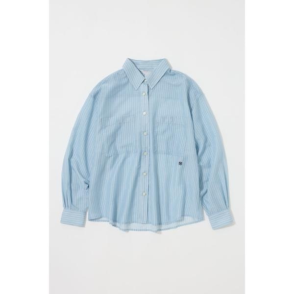 [}C]yViVifځzOVERSIZED SHEER Vc/}EW[iMOUSSYj BLU5