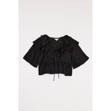 FLOWER PATTERN フリルトップス