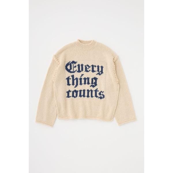 [�}���C]�yWEB����zKNITTED WORDS �Z�[�^�[/�}�E�W�[�iMOUSSY�j O/WHT1