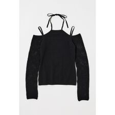 OPEN SHOULDER HALTER ニットトップス
