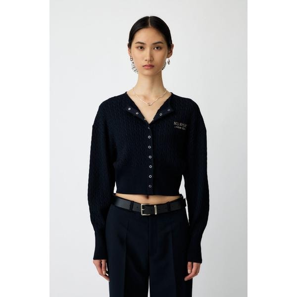 限定カラー】リボン付き袖口ファーカーディガン | ファーファー(FURFUR