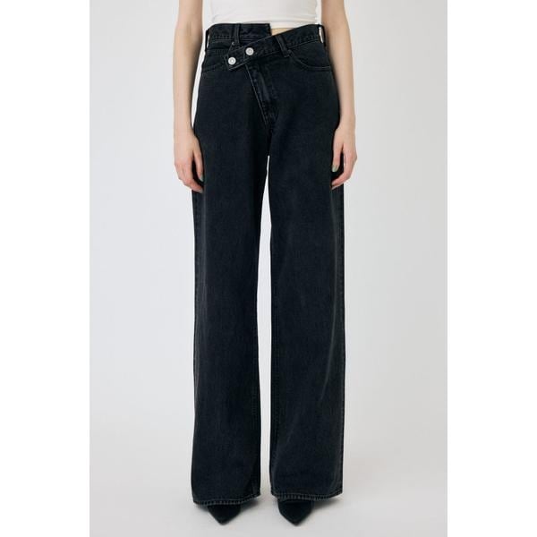 [}C]CROSS WAIST WIDE Xg[g/}EW[iMOUSSYj BLK