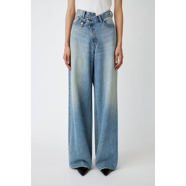 [}C]CROSS WAIST WIDE Xg[g/}EW[iMOUSSYj L/BLU1