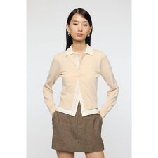 DOUBLE LAYERED ニットシャツ