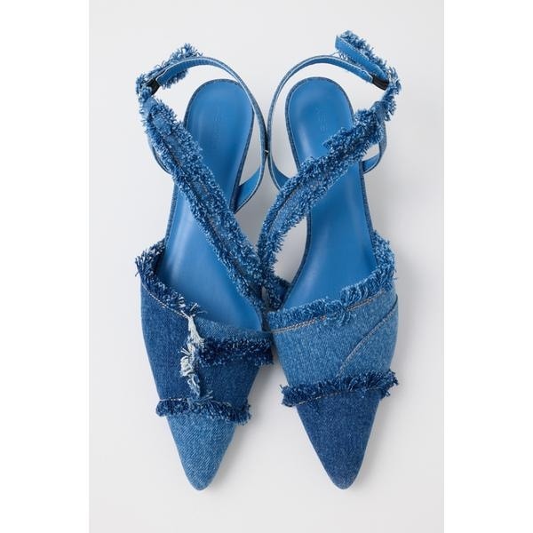 [�}���C]REMAKE DENIM POINTY HEEL �p���v�X/�}�E�W�[�iMOUSSY�j BLU