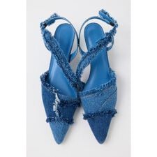 マウジー(MOUSSY)のREMAKE DENIM POINTY HEEL パンプス