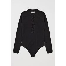 WITH COLLAR KNIT ボディースーツ