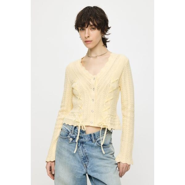 LACE UP RIBBON カーディガン | マウジー(MOUSSY) | マルイウェブチャネル