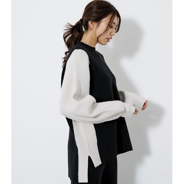 バイカラーKnit TOP | リエンダ(rienda) | マルイウェブチャネル