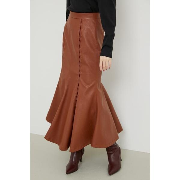 フェイクレザーマーメイドヘムJ／W SK