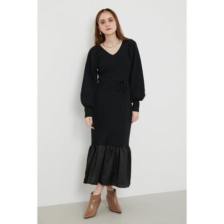 ニットサテンコンビOP | リエンダ(rienda) | マルイウェブチャネル 