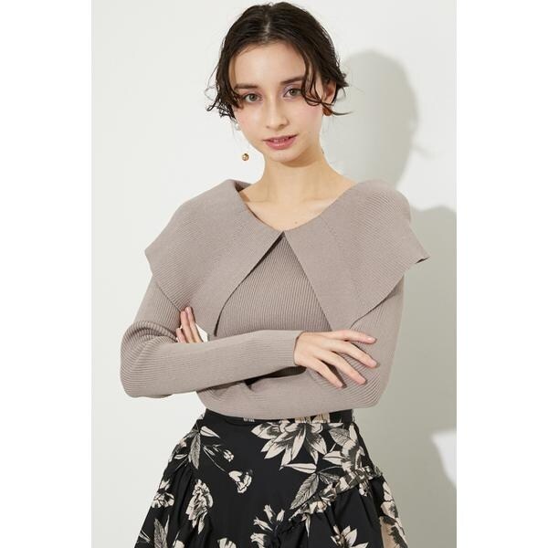 オーバーターンカラーknitTOP | リエンダ(rienda) | マルイウェブチャネル