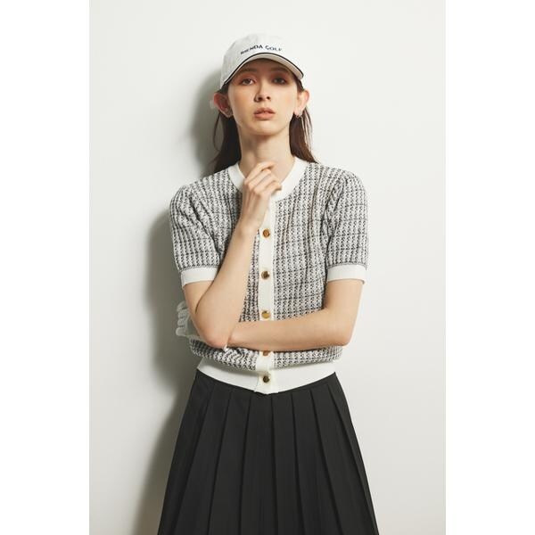 ニット セーター 「RIENDA GOLF」ニットツイードカーデトップス レディース RIENDA GOLF | 【一部店舗・WEB限定】【RIENDA GOLF】KNIT