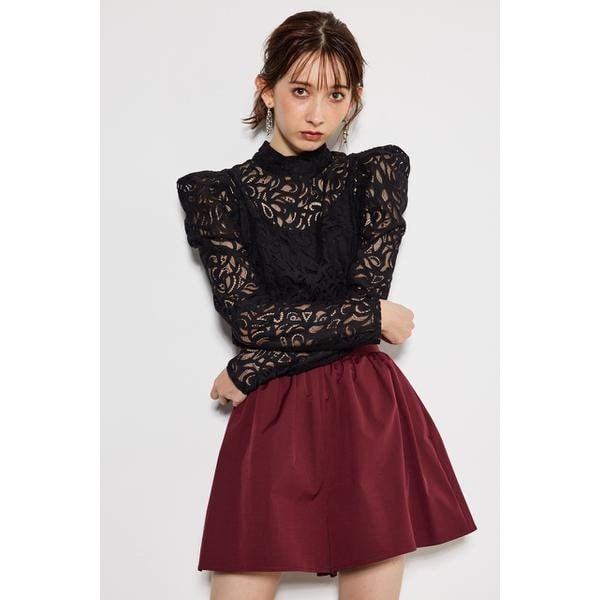 2WAYハートドットパフニットトップス 春服（ニット/セーター