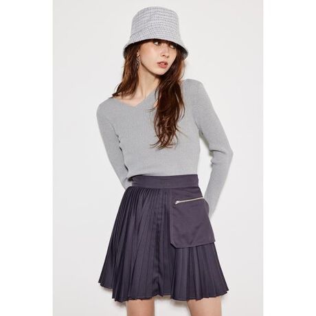 アシンメトリーV/N Knit TOP | リエンダ(rienda) | マルイウェブチャネル 