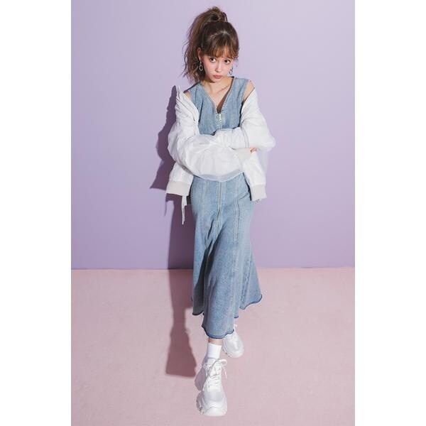 コルセットラインマーメイド denim OP | リエンダ(rienda) | マルイ