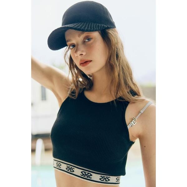 ロゴタンクSETバンドゥカップ bikini リエンダ rienda ロゴタンクSETバンドゥカップ bikini BLK【返品不可商品