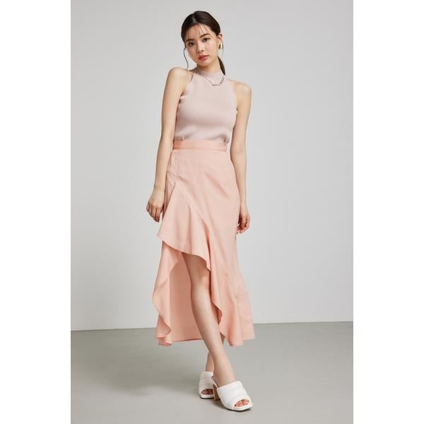 rienda フリルスリットハイウエストスカートショートパンツ rienda