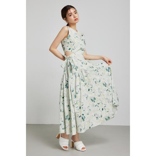 フロントシャーリングリボンミニハーフシャツフレアワンピース