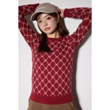 【RIENDA GOLF】モノグラムロゴニットトップス