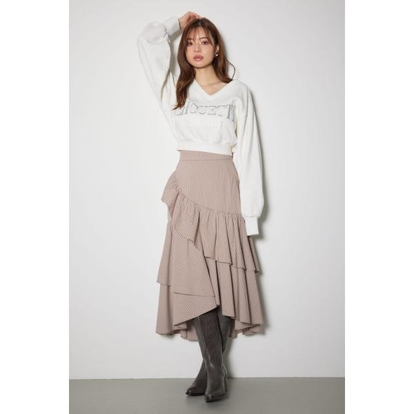 RANDA アシンメトリーティアードスカート RANDA スカート アシンメトリーティアードスカート : ZOZOTOWN