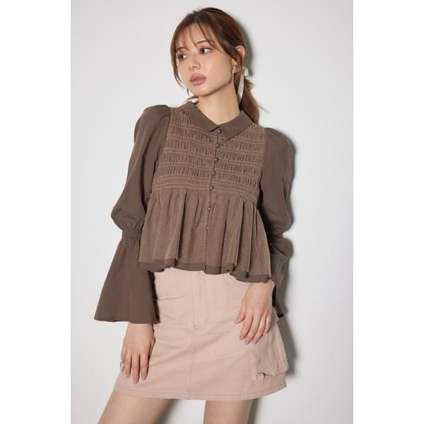 EYELET CAPSLEEVE ブラウス | マウジー(MOUSSY) | マルイウェブ