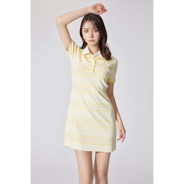 rienda | スキッパーデザインニットミニワンピース (ワンピース