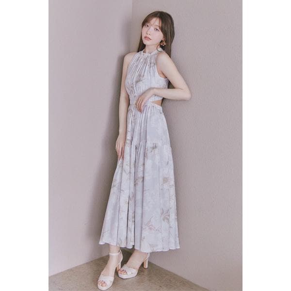 【AKB48千葉恵里さん着用 女神ワンピ】ホルターネックギャザーフレアワンピース rienda | 【AKB48 千葉恵里さん着用】【女神ワンピ