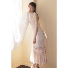 【AKB48 千葉恵里さん着用】ティアードフリルシアーマーメイドニットワン