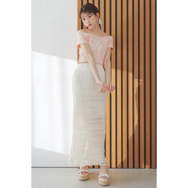 AKB48 千葉恵里さん着用】シャーリングカットフリルスカート