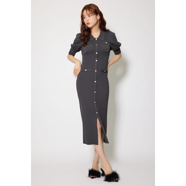 24SS ✨かぐれ リヨセルリネン半袖ワンピース　ロング　ブルー　洗える かぐれ（カグレ）の「リヨセルリネン半袖ワンピース（ワンピース