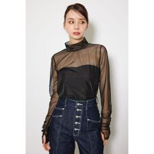 2WAYスリーブギャザーシアートップス
