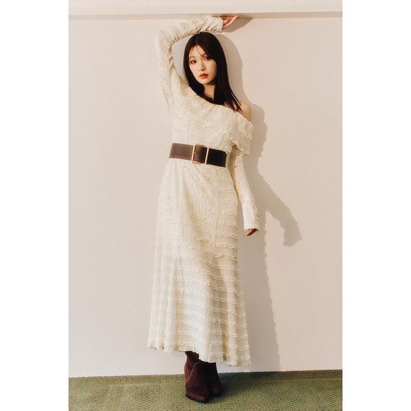 rienda【ヒロインワンピ】フリルスリーブマーメイドワンピース rienda｜【ヒロインワンピ】フリルスリーブマーメイドワンピース