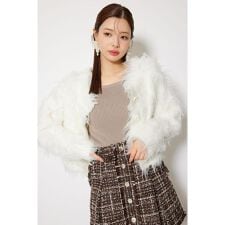 リエンダ(rienda)の2WAYロングシャギーショートニットカーディガン