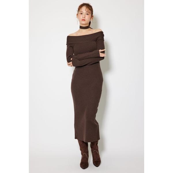 rienda パフスリーブニットタイトワンピース rienda ワンピース パフスリーブニットタイトワンピース 秋服