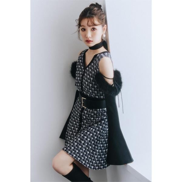 ヒロインワンピ】フリルスリーブマーメイドワンピース