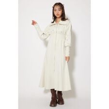 フラワーモチーフスウェットワンピース