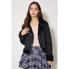25AWフェイクスエードムートンライダースジャケット