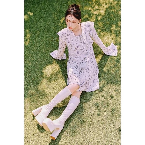 フリルフレアミニワンピース | リエンダ(rienda) | マルイウェブチャネル