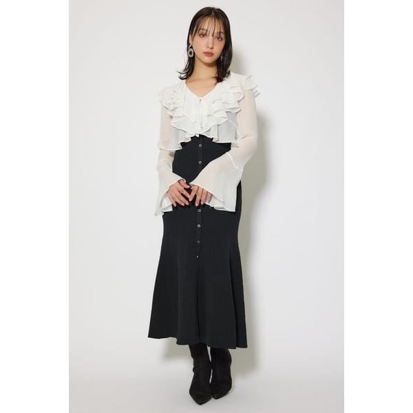 カーディガンセットニットマーメイドワンピース