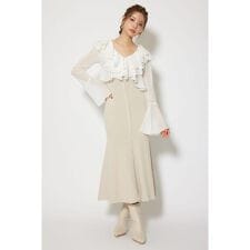 カーディガンセットニットマーメイドワンピース