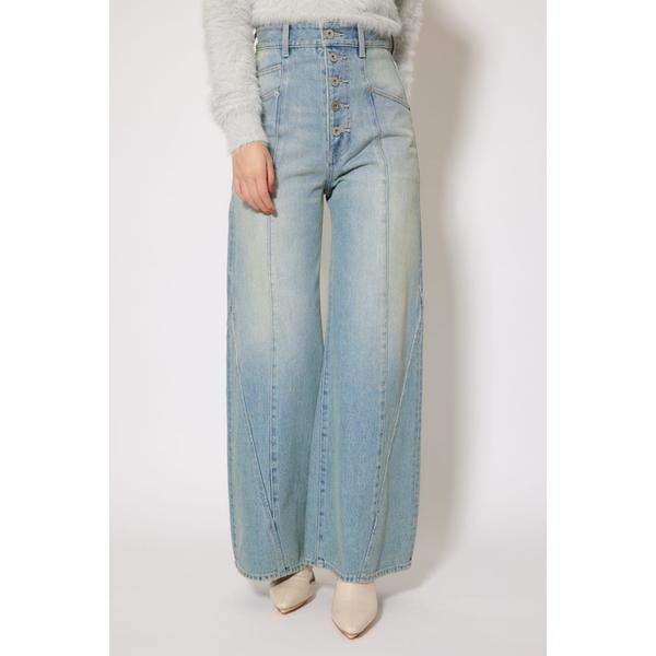 フロントボタンデザインハイウエストデニムパンツ | リエンダ(rienda