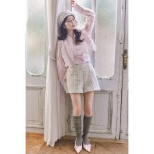 ハイウエストツイードショートパンツ