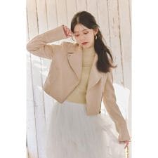 26SSフェイクスエードライダースジャケット