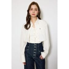 バックリボンレイヤードシャツ