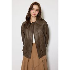 ライナー付きフェイクレザーブルゾン