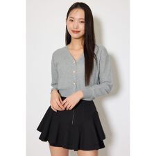 柄編みシアーカーディガン