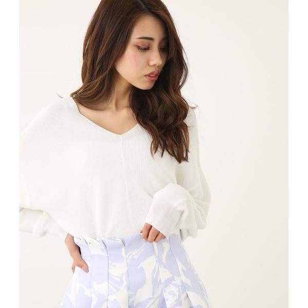 rienda - Vネックニットロンパース10%off‼ VネックKnit TOP | リエンダ(rienda) | マルイウェブチャネル