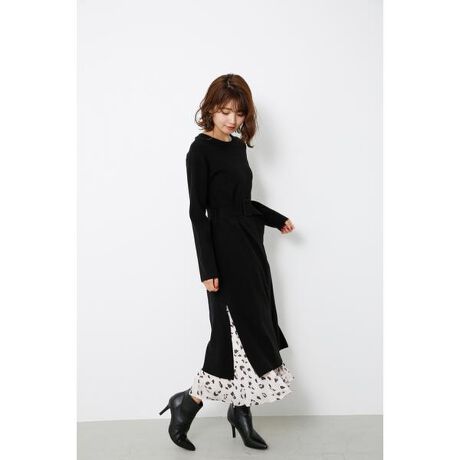 Pattern Pleats SET Knit OP | リエンダ(rienda) | マルイウェブチャネル 